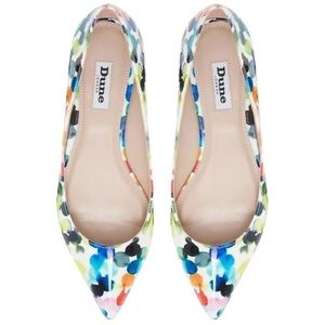 DUNE London Patent Leather watercolor flats- MULTICOLOUR EU 37, US 6